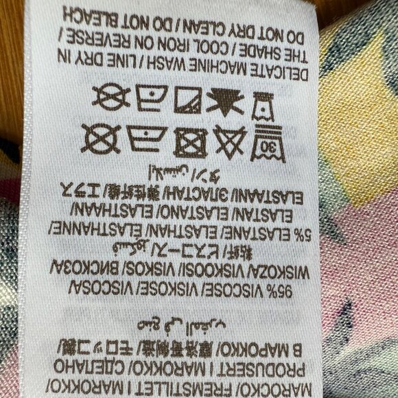 Boden 12R Womens Multicolored Abstract Palm Print Layla Jersey Knee Length Dress - Picture 14 of 16